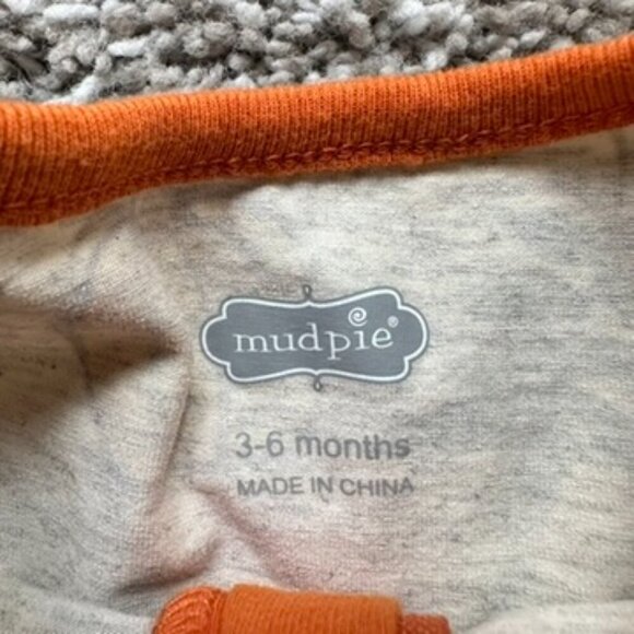 Mud Pie Size 3-6 Months Footie Pajama Pumpkin Spice Fall Cozy Adorable Pumpkin - Picture 5 of 9